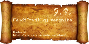 Fehérváry Veronika névjegykártya