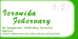 veronika fehervary business card